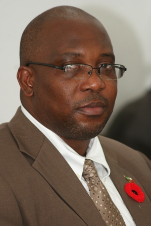 Minister responsible for Communications, Public Works, Public Utilities, Posts, Physical Planning, Natural Resources and the Environment on Nevis Hon. Carlisle Powell at a sitting of the Nevis Island Assembly